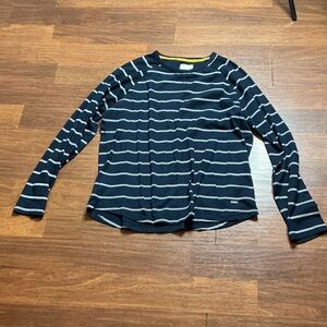 Navy Striped Long Sleeve Tee